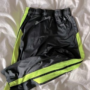 Nike Dark Gray & Neon Green Track Pants